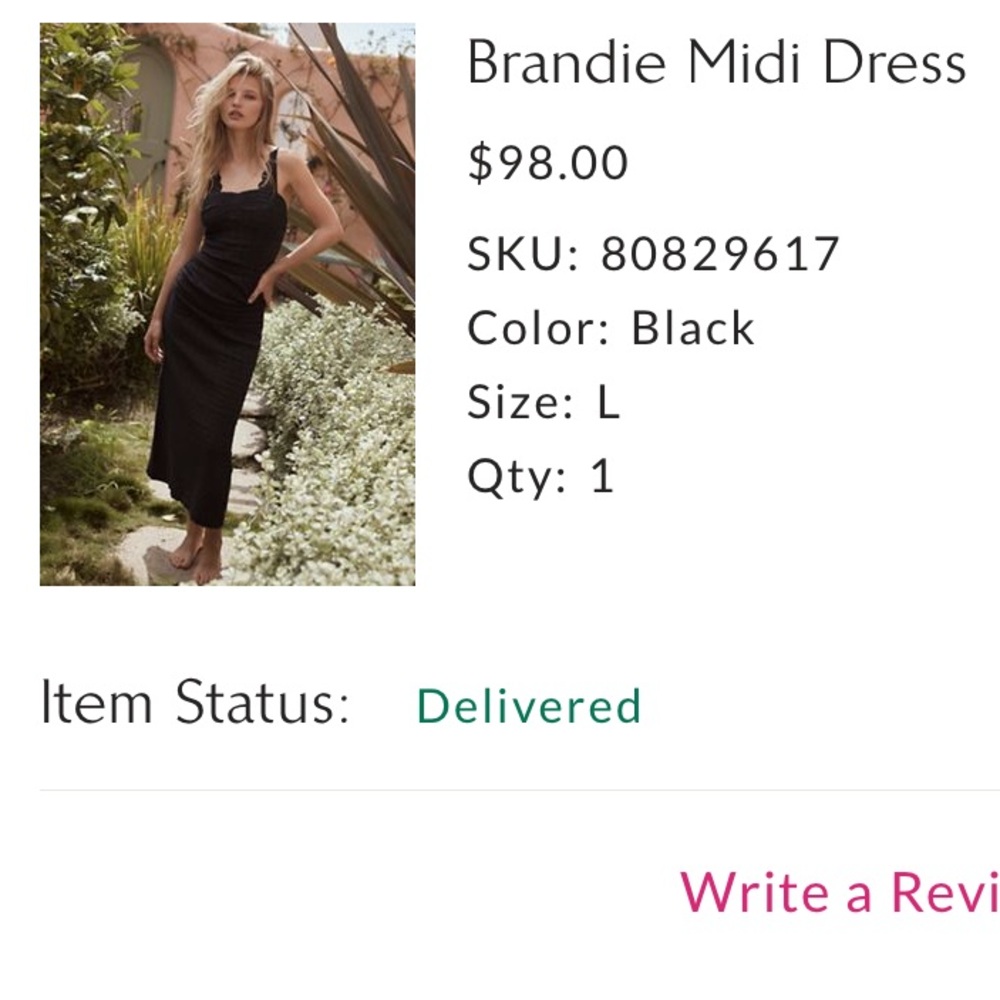Free People Brandie Midi Black Strapless Dress - Picture 4 of 8